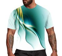 Generico T Shirt Uomo Cotone Collo Rotondo Oversize Magliette Manica Corta Estive Casual Classica Tee Shirt Top Casual Girocollo Stampa Estiva Base Maglietta Uomo Firmata Cotone