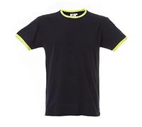Generico T-Shirt Uomo Maglia a Maniche Corte in Cotone con Profili a Contrasto Modello Lipsia (IT, Testo, L, Regular, Regular, Navy)