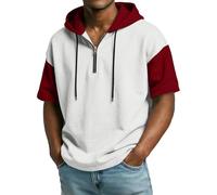 Generico t-Shirt Uomo,Maglia Bianca Uomo,con Cappuccio e Cerniera, Pullover da, Stampata in 3D, Disponibile in Europa e America. Giubbotto (White, XL)