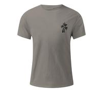 Generico T-Shirt Uomo - T-Shirt da Estiva con Scollo Tondo A Maniche Corte E Stampa di Un Piccolo Albero di Cocco con Tendenza Locale