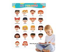 Genérico Tabella delle emozioni per bambini, poster educativo dei sentimenti, materiale educativo per la scuola materna e l'asilo, poster di benessere emotivo