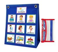 Generico Tabella di Routine Visiva per Calendario Educativo Fai da Te Programma Visivo Quotidiano per Sviluppo Abitudini e Gestione Faccende Domestiche Set Grafici Colorati per