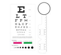 Generico Tabella per esame oculistico con occlusori - Scheda per test 'acuità in PVC per formazione e screening optometrico | Strumento compatto di valutazione della vista per cliniche, scuole, aule
