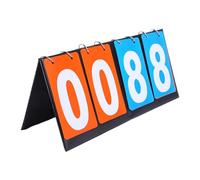 Generico Tabellone a 4 Cifre - Segnapunti a Cartellini Multifunzione | Indicatore di Punteggio per Calcio, Basket, Tennis da Tavolo, Design Portatile Pieghevole, Ideale con Sport Scolastici e Tornei
