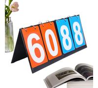 Generico Tabellone segnapunti Multi-Sport - Display Flipper Portatile a 4, Design Compatto e legero, monitoraggio Manuale del punteggio, Durevole Organizer Tavolo | Calcio Calcio allacanestro