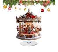 Generico Table Centerpiece Acrylic Decoration - 2D Holiday Display | Lightweight Festive Cutout with Winter Scenes Santa Trees Snowflakes Reindeer for Party, Home Seasonal Celebration Decor