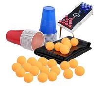 Generico Table Mat Set - Features A 180x60cm Waterproof PVC Layout with 24 Cups And 24 Pong Balls for Instant Drinking Game Setup | Portable Party Entertainment Supplies