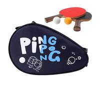Generico Table Tennis Paddle Case - EVA Hard Shell 30x20x5cm | Waterproof Protective Carrier | Shockproof Portable Bat Cover Ball Compartment For Equipment Accessories Gym Sports Athlete Men Women