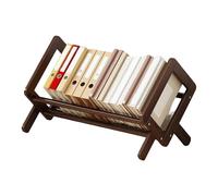 Generico Table Top Bookshelf, Wooden Tabletop Organizer, 40x25x26cm, Storage Display Rack, Bookcase, Non-Slip Storage Shelf, Ideal for Cds Journals Documents Books Bedroom