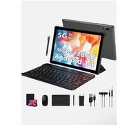 Generico Tablet 10 pollici Android 14 Octa-Core, Face ID, OTG, 8GB+64GB+1TB Espansione, 1280 * 800 IPS, Split-Screen, WiFi 6, BT5.3, Doppia Fotocamera 5MP+8MP, 5000mAh, Widevine L1 (Nero)