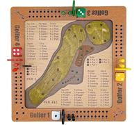 Generico Tabletop Dice Golf Game, Fun and Challenging Golf Dice Game Set, Wooden Tabletop Golfs Dices Games, Handcrafted Compact Golfs Games Set, 1-4 Players, Enthusiasts Gifts