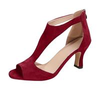 Generico Tacchi Donna Eleganti Sandali Con Tacco Donna, Scarpe Estive Comode, con Tagli Laterali e Cerniera Posteriore, Punta Aperta,per Cerimonie, Feste e Occasioni