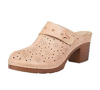 Generico Tacchi Donna Estivi Scarpe Estive Eleganti Largo Sandali Vuoti Ricamati Antichi del Tallone Spesso del Tallone Casuale di Modo delle Donne Ciabatte Donna Estive Mare Sandali Tacco (Pink,41)