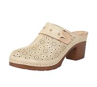 Generico Tacchi Donna Estivi Scarpe Estive Eleganti Largo Sandali Vuoti Ricamati Antichi Del Tallone Spesso Del Tallone Casuale Di Modo Delle Donne Ciabatte Donna Estive Mare Sandali Tacco (A,42)