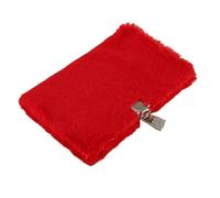 Generico Taccuino a5 Quaderno a righe in peluche formato A5 con lucchetto e ricamo minimalista - Diario/diario premio for studenti(Red)