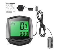 Generico Tachimetro per Bicicletta cablato | Display LCD cronometro Impermeabile | Bici - Display LCD retroilluminato/Arresto Automatico per Ciclismo su Strada