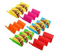 Generico Taco Holder Stand - 6pcs PP Material | LargeTaco Rack Holder | Dishwasher & Microwave Safe Taco Night Kitchen Accessories For Evenly Spaced Tortillas Restaurant, Home, Shop, Cafe, Bakery