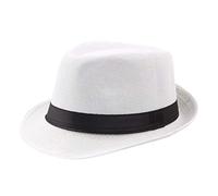 Generico Taglia Capelli per Uomo Cappello Donna Coda Cappellino Donna Estivo Traspirante Cappello in Puro Cotone Cappello A Falde Larghe Cappello Cotone Uncinetto Donna Cappello Bluetooth Uomo Bianco