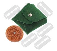 Generico Taglia Pane in Legno Lame Intercambiabili e Sacchetto in Feltro Verde Strumento per Incidere Impasto di Pane a Lievitazione Naturale Fatto in Casa Utensile per Cottura