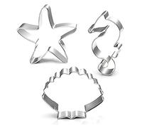 Generico Tagliabiscotti per Animali in Argento Ocean Star Shell Star Fish Sea Shakes Biscotti Strumenti per Fondente alla Moda e popolariProfessionale e Attraente