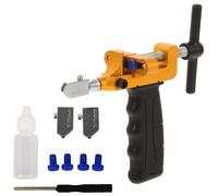 Generico Tagliavetro in Metallo Professionale 2 in 1 Impugnatura Ergonomica Utensile Portatile per Taglio Piastrelle e Vetro Strumento Leggero per Lavori di Precisione e Uso Domestico