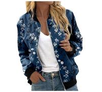 Generico Taglie Forti Giacca Primaverile Antivento Outwear Casual Colletto Alto a Vento Giubbotto Molla Cappotto Moto Comode