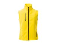 Generico Taglie Forti Uomo Big Size Gilet Softshell Mezza Stagione, Zip Integrale con Tasche, Collo Alto Fino 7XL No Maxfort (IT, Testo, 5XL, Regular, Regular, Giallo)