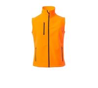 Generico Taglie Forti Uomo Big Size Gilet Softshell Mezza Stagione, Zip Integrale con Tasche, Collo Alto Fino 7XL No Maxfort (IT, Testo, L, Regular, Regular, Arancione)