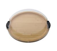 Generico Tagliere Rotondo, Di Cibo In Legno, Tabellone Da Portata Con Coperchio 30x30 Cm/11.81x11.81 Pollici Soluzione Di Servizio Elegante/Facile Da Trasportare E Conservare Per Da Picnic Da