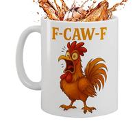 Generico Tagutta di caffè gallo divertente- di caffè gallo divertente f-caw-f, per il latte da tè latte cappuccino succo di soda birra vino vino soggiorno meglio per la mattina sveglia