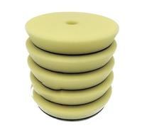Generico Tampone in spugna for lucidatura auto con durezza diversa da 3/5/6 pollici for doppia azione(Yellow x5pcs,5 Inch Backer)