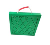 Generico Tamponi di livellamento impilabili per Camper, Resistenti e robusti - Protezione Antiscivolo per Il Terreno, tamponi di Sollevamento per rimorchi con Maniglia, 30x30x5 cm (Verdi)