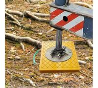 Generico Tamponi di livellamento per Camper Resistenti - Protezioni Antiscivolo impilabili per Il Terreno, tamponi di Sollevamento per rimorchi robusti con Maniglia, 50x50x71 cm (Giallo) - Soluzione