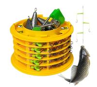 Generico Tandem Fishing Hooks - Fishiing Hooks with Organizer | Anti-Taangle Tandem Fishings Hook | Fisshing Leader Holder | Carp Fishing Hair Rigs Kit | Fishing Tackle Storage Box Organizer