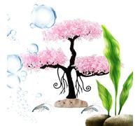 Generico Tank Plant Ornament, Artificial Aquarium Tree, Water Resistant with Natural Look Structure, Resin Decor Piece, Bonsai Style Aquatic Decoration, Aquarium Setup for Bedroom and Living Space