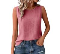 Generico Tank Top Donna, Elegante Canotta A Strati per Un Look Casual E Morbido Senza Maniche E Traspirante con Design A Doppio Strato per Comfort Quotidiano E Stile Casual