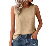 Generico Tank Top Donna, Elegante Canotta A Strati per Un Look Casual E Morbido Senza Maniche E Traspirante con Design A Doppio Strato per Comfort Quotidiano E Stile Casual