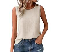 Generico Tank Top Donna, Elegante Canotta A Strati per Un Look Casual E Morbido Senza Maniche E Traspirante con Design A Doppio Strato per Comfort Quotidiano E Stile Casual