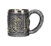 Generico Tankard Mug Medieval, Maglietta Medieval Knight Magontà - Tanna versatile inossidabile 450 ml per tazza di birra o una tazza da caffè o da tè