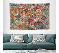 Generico Tapestries Extra Large 180 x 230 cm, Custom Image Logo Text Personalized Tapestry Wall Hanging Backdrop, Colorful Art Deco Vintage Floral,