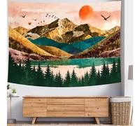 Generico Tapestries Extra Large 180 x 230 cm, Custom Image Logo Text Personalized Tapestry Wall Hanging Backdrop, Multicolored Modern Prints Green, Orange, Blue, Yellow, Brown,