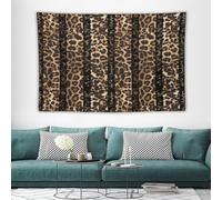 Generico Tapestries Extra Large 200 x 300 cm, Custom Images Banners Signs Personalized Tapestry Wall Hanging, Brown, Black Leopard Print,