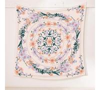 Generico Tapestries Extra Large 200 x 300 cm, Custom Images Banners Signs Personalized Tapestry Wall Hanging, Multicolored Art Deco Vintage Floral Beige, Purple, Orange, Green,