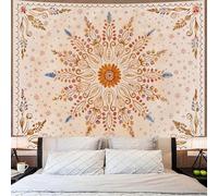 Generico Tapestries Extra Large 200 x 300 cm, Custom Images Banners Signs Personalized Tapestry Wall Hanging, Orange, Brown, Pink, Blue Art Deco Vintage Floral,