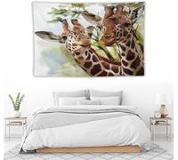 Generico Tapestry for Wall Decor Wedding Party Office Outdoor Garden, Custom Tapestries, 150 x 150 cm,Brown, Green, White, Beige Animal Pattern,