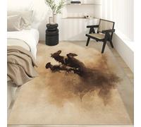 Generico Tappeti Cowboy Western, Tappeti Salotto Far West, Tappetino Antiscivolo e Lavabile, Tappeto Camera da Letto 160x230 cm C&J45
