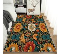 Generico Tappeti Floreale Retrò, Tappeti Salotto Fiori Boho Anni '60 '70, Tappetino Antiscivolo e Lavabile, Tappeto Camera da Letto 160x230 cm C26