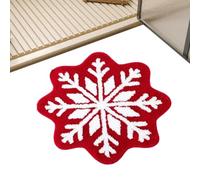 Generico Tappeti Natalizi Interni りめ バスマット | Zerbino Decorativo Natalizio Per Proprietari Abitanti Ufficio Domestico Dormitorio 120*120 cm [imitazione cashmere]