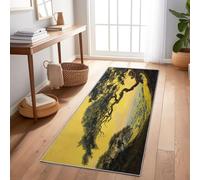 Generico Tappeti Runner Passatoia 60 x 180 cm, Antiscivolo Corridore Tappeto Sottile Lungo Tappeti di Zona Lavabile, Quercia Retrò Naturale Tappeto per Camera da Letto Soggiorno Cucina, Cielo Giallo