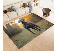 Generico Tappeti Salotto Imitazione Cashmere 100x150 cm Stampa Cane Erba Fiori Animale 3D Motivi Squisiti Tappeto Bagno Antiscivolo Lavabile Adatto a Corridoi Ville Classiche Angoli Lettura Moquette